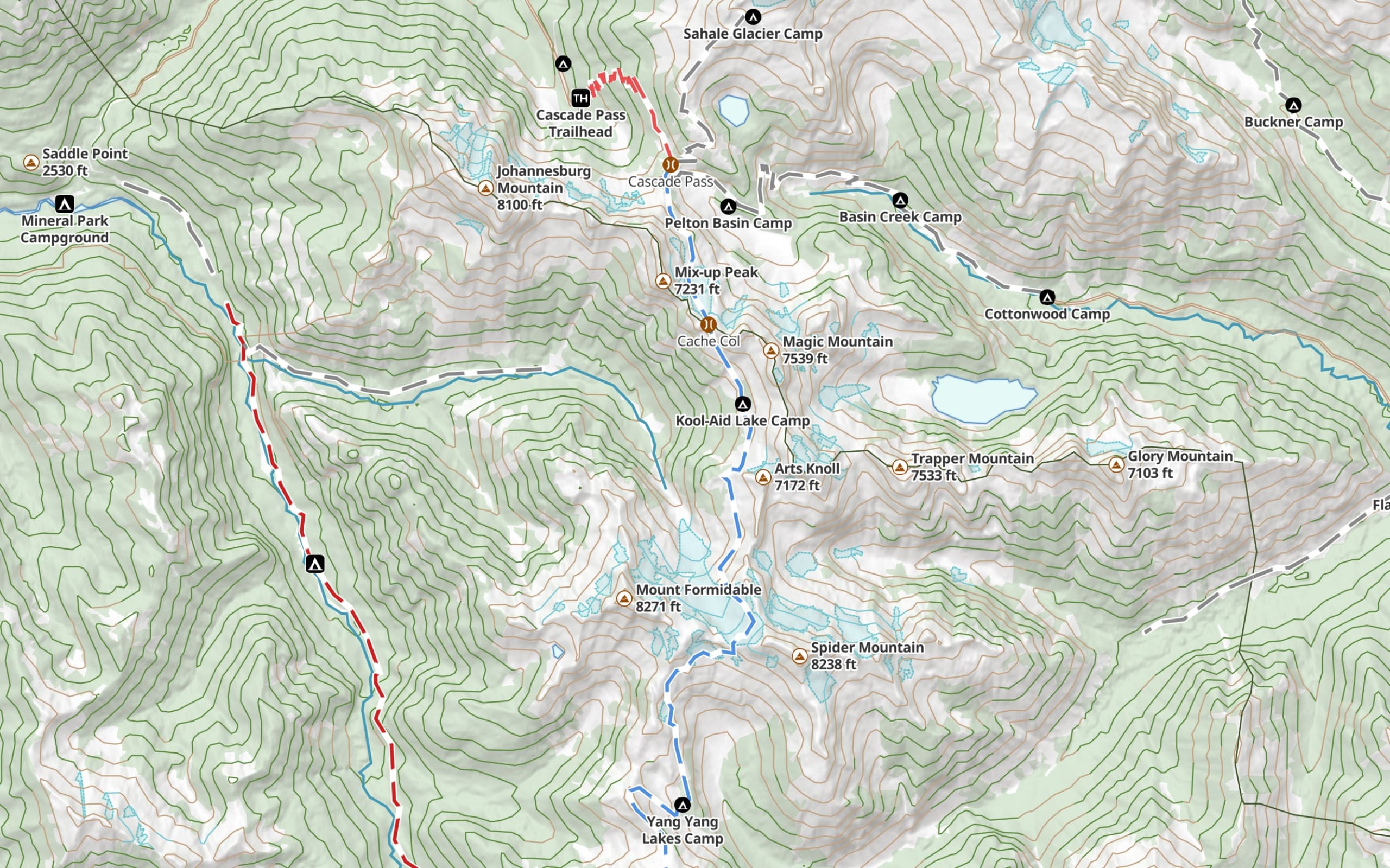 MAP STYLE: Alpine Hiking