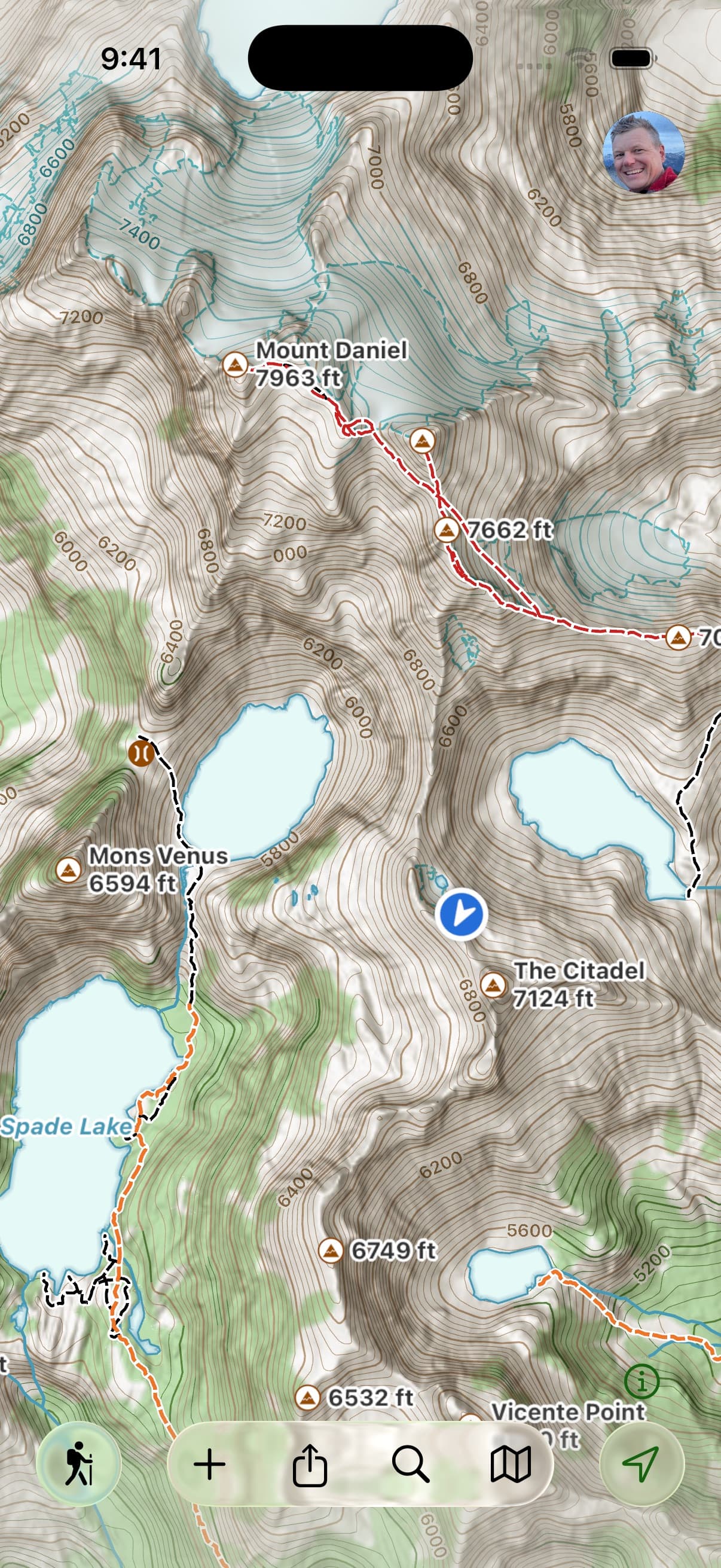 SCREENSHOT: navigation — map, route + position